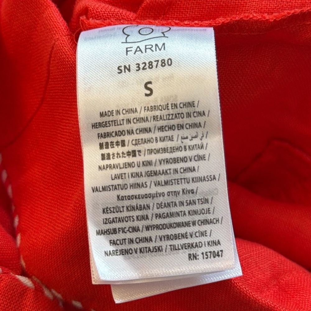 FARM Rio Red Puff Sleeve Romper - Picture 9 of 9